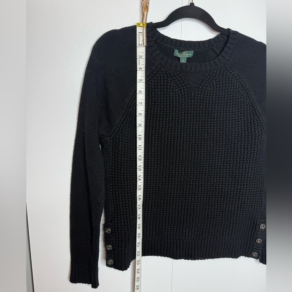 Lauren Ralph Lauren - Black Knit Sweater with buttons - Size Medium - Picture 6 of 7